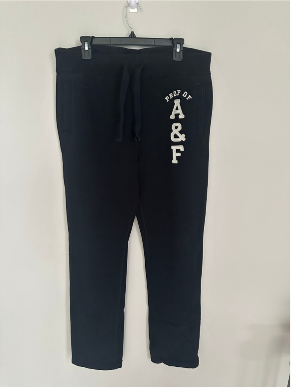 Mens Abercrombie & Fitch Joggers XL Black White